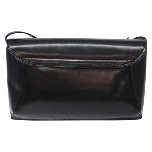 GUCCI Shoulder Bag Leather Black Gold - Picture 3 of 13